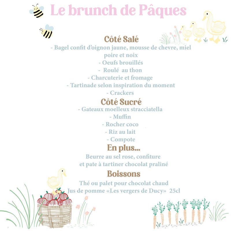 Brunch du samedi 8 avril pour 2 personnes
