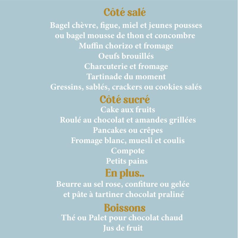 Brunch du samedi 27 mai pour 2 personnes