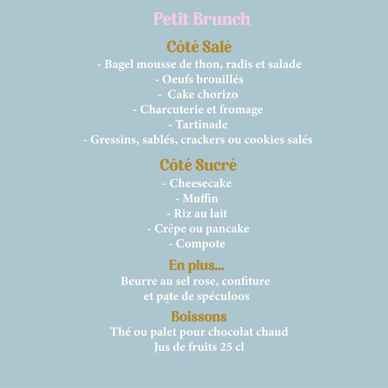 Brunch du dimanche 16 avril pour 2 personnes