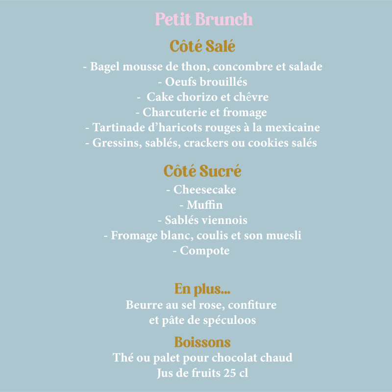 Brunch du dimanche 30 avril pour 2 personnes