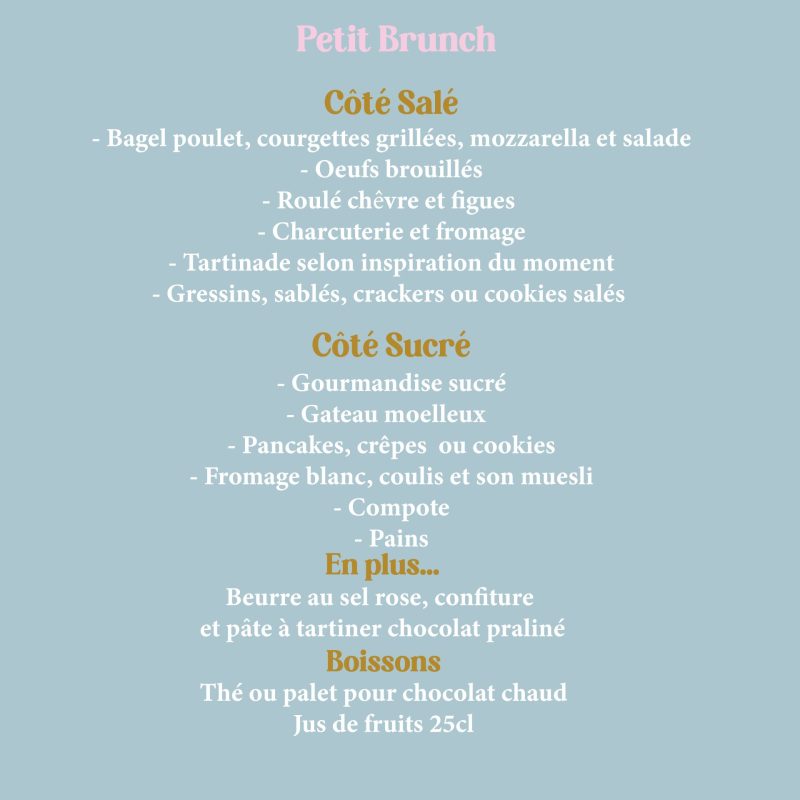 Brunch du samedi 13 mai pour 2 personnes