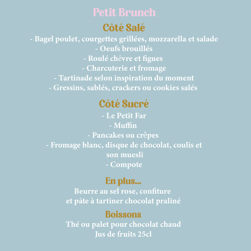 Brunch du dimanche 14 mai pour 2 personnes