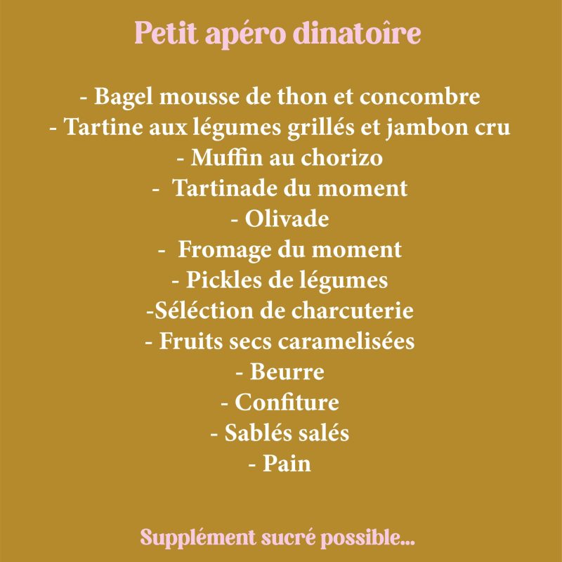 Box apéro dînatoire du vendredi 26 Mai